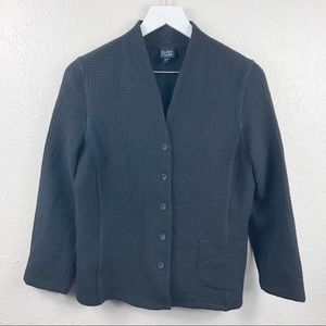 Eileen Fisher Grid One Pocket Button Jacket